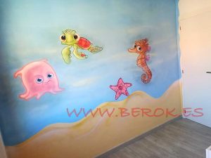 Murales Infantiles Amigos Nemo Bebes 300x100000